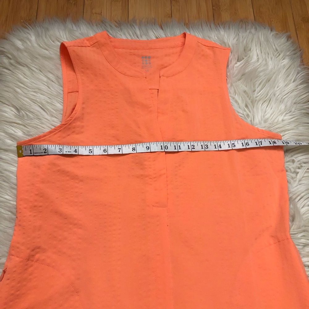 Title Nine Athletic Speed Racer Seersucker Coral Orange Tunic Dress size M - Picture 12 of 14